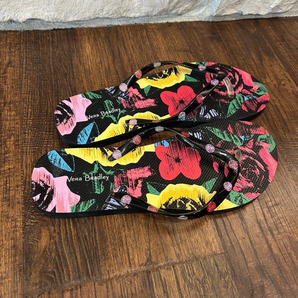 Vera Bradley Floral Flip Flops - Picture 2 of 2